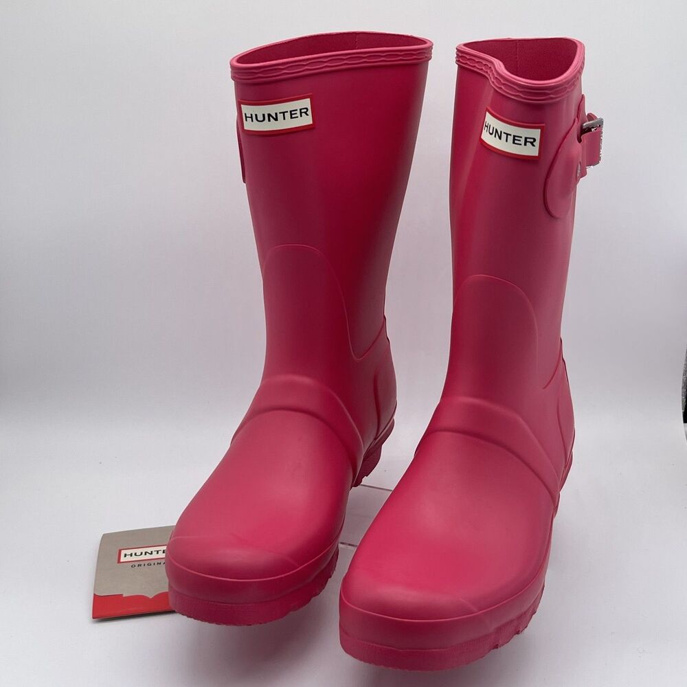 Hunter Original Short Pink Rain Boot | WFS1000RMA | Women's 9 | NEW